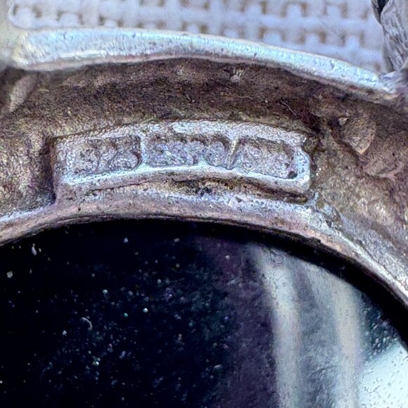 Joseph Esposito Sterling Silver 925 Black Onyx Amber Beaded Necklace 18.5" - Picture 10 of 15